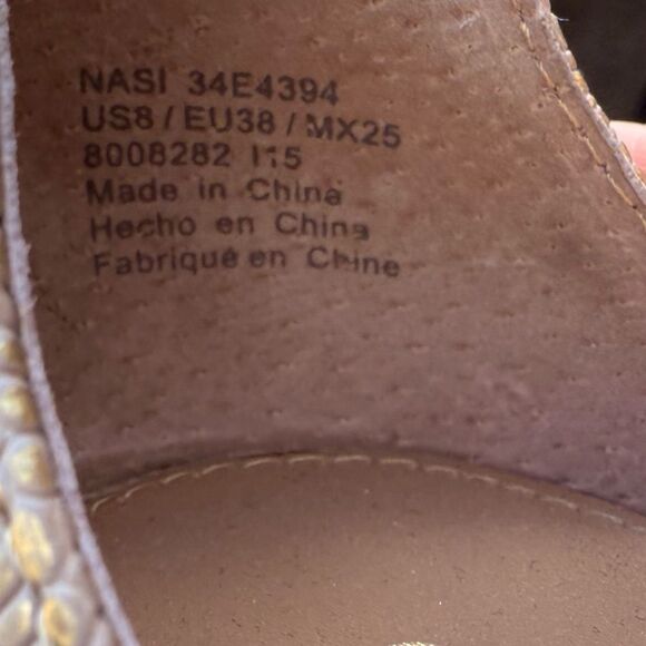 Calvin Klein Metallic Gold T-Straps Heels - Picture 6 of 6